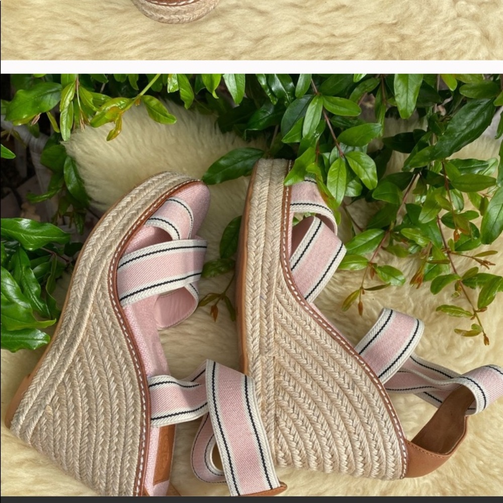 Tory Burch🍂🍁Woven/leather espadrilles sz 8